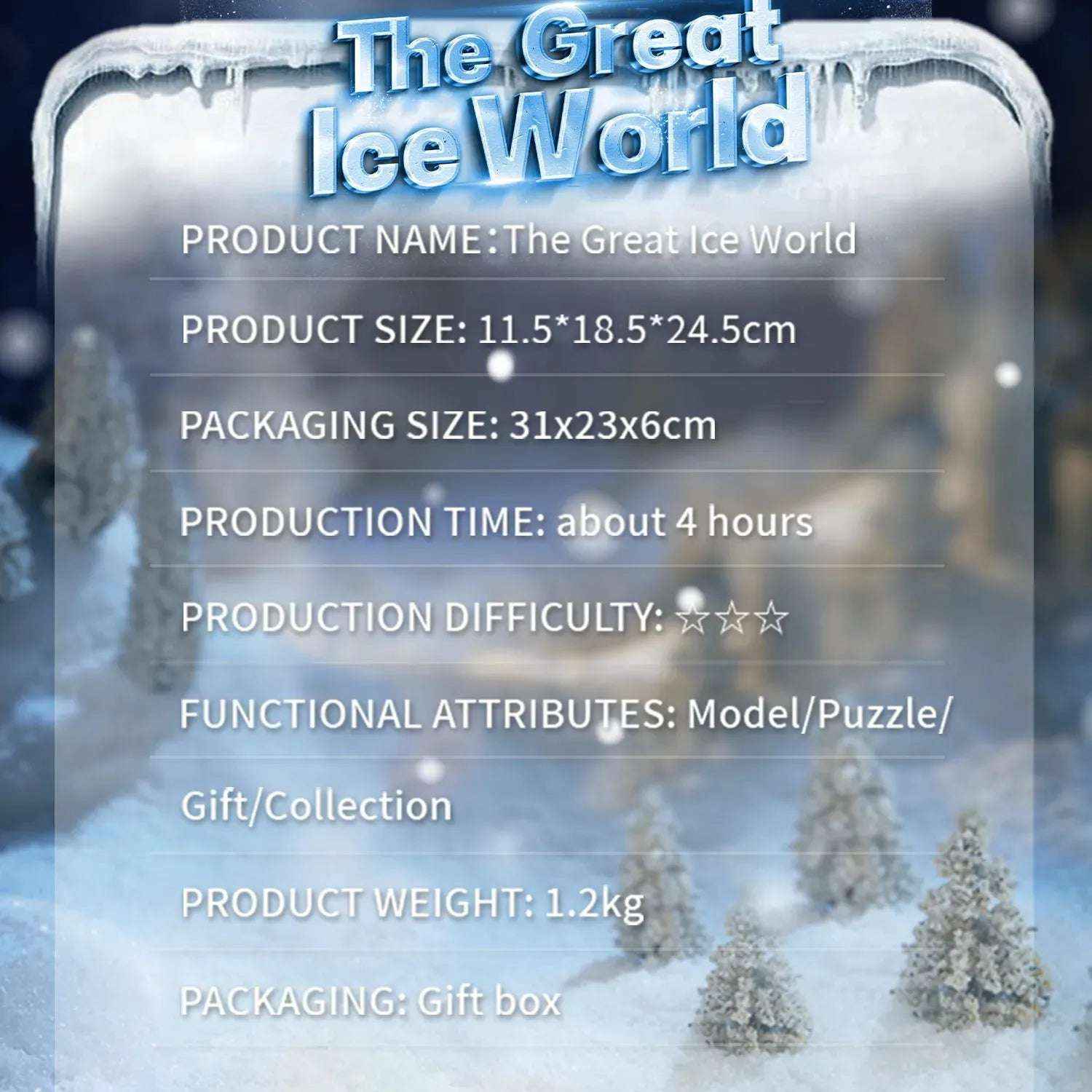 Rocoxia Frozen Realms: The Enchanted Ice World DIY Book Nook Kit - Rocoxia