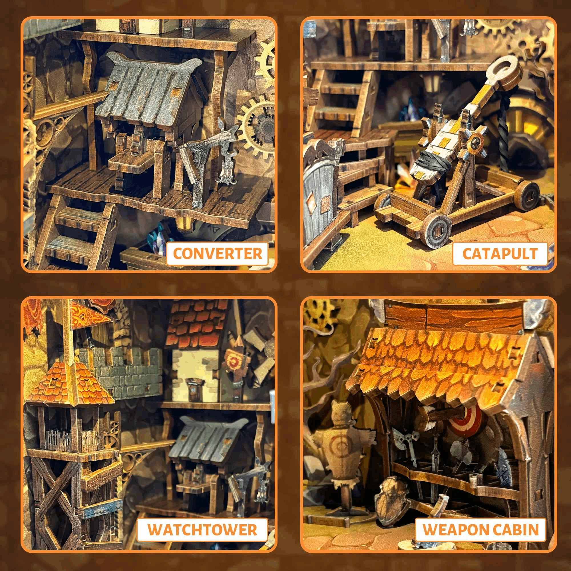 Mining Zone Fortress DIY Book Nook Kit - ROCOXIA