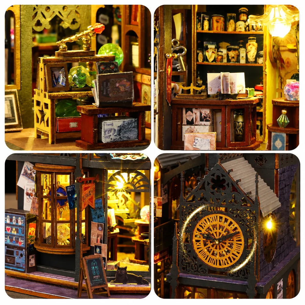Crystal Displays & Vintage Shop Details — Holo Magic City II DIY Mini House Kit |DIY Miniature Kit