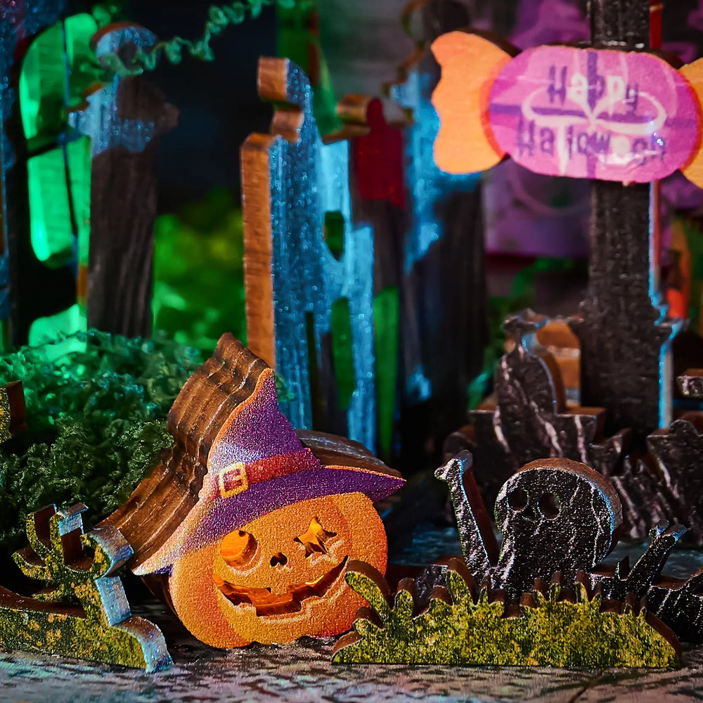 Playful Halloween Miniatures — Halloween Night DIY Mini House Kit l DIY Miniature Kit