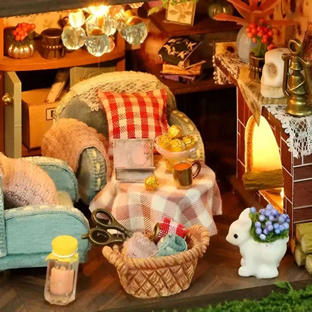 Cozy Country Living Room — Fairy Garden DIY Mini House Kit l DIY Miniature Kit