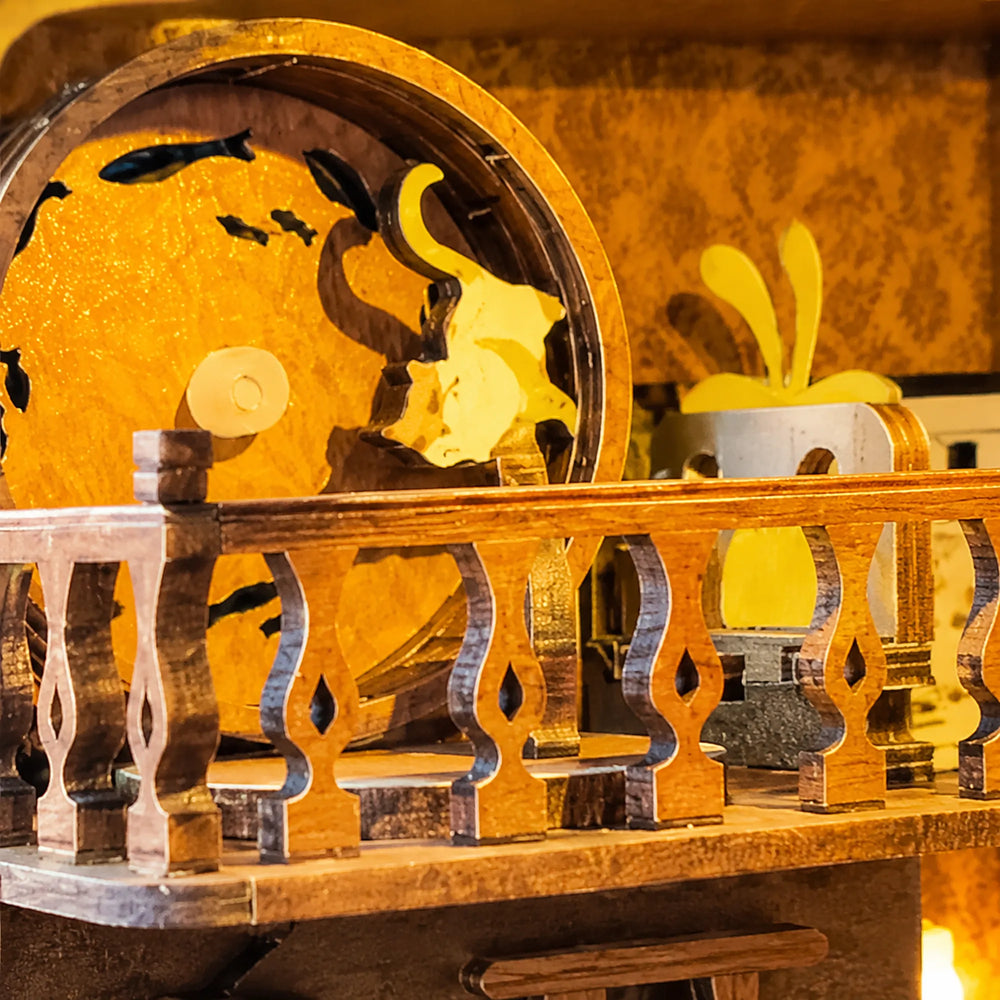 Interactive Rotating Cat Tower — Caramel Dreams DIY Book Nook Kit