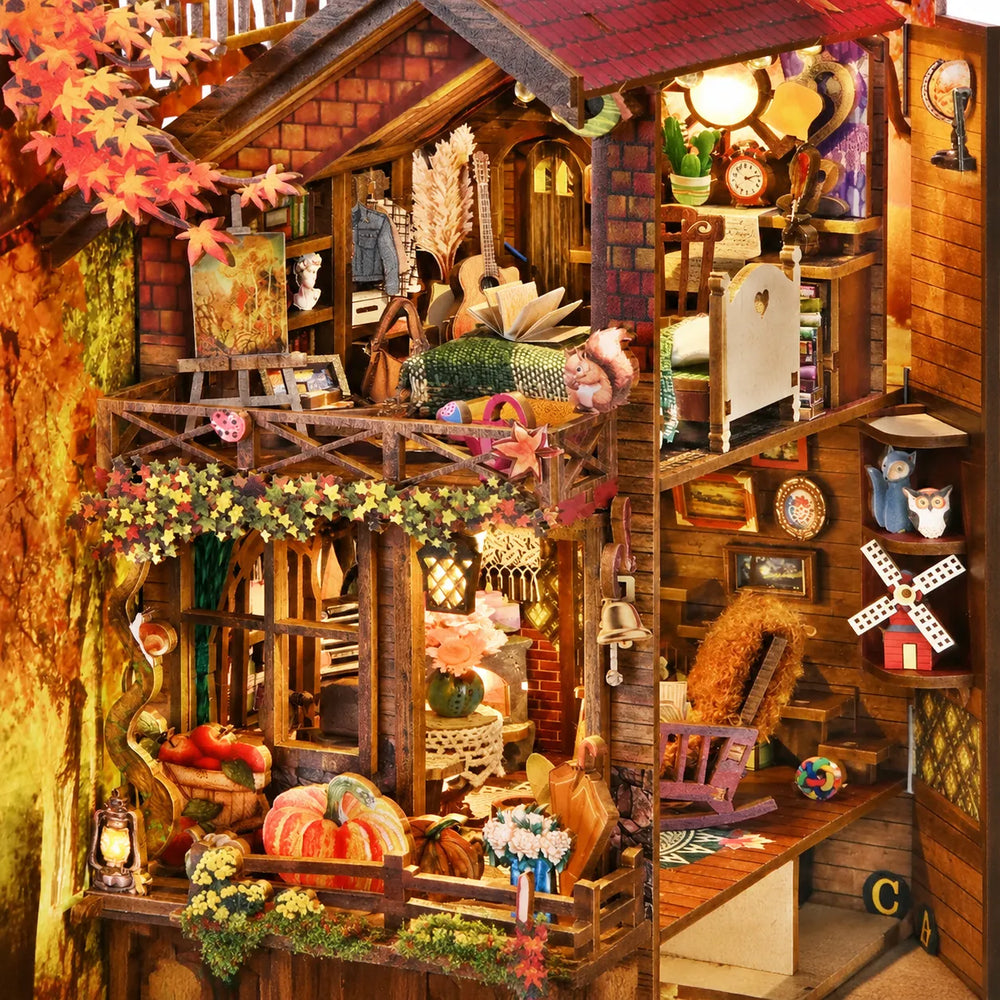 Two-Level Loft Structure — Twilight Cottage DIY Book Nook Kit