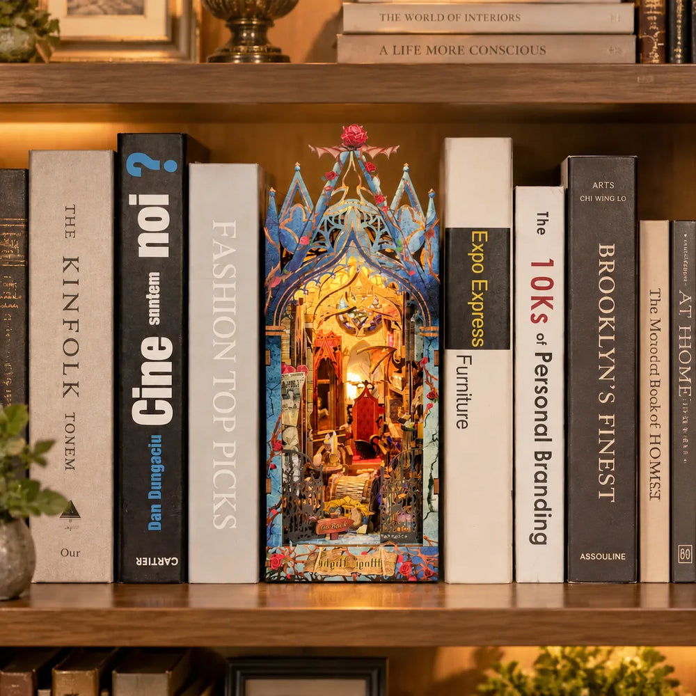 A Glowing Castle on Your Shelf — Twilight Castle DIY Book Nook Kit