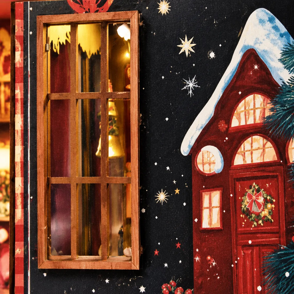 Hidden Window View — Snow Realm Wei Pavilion DIY Book Nook Kit