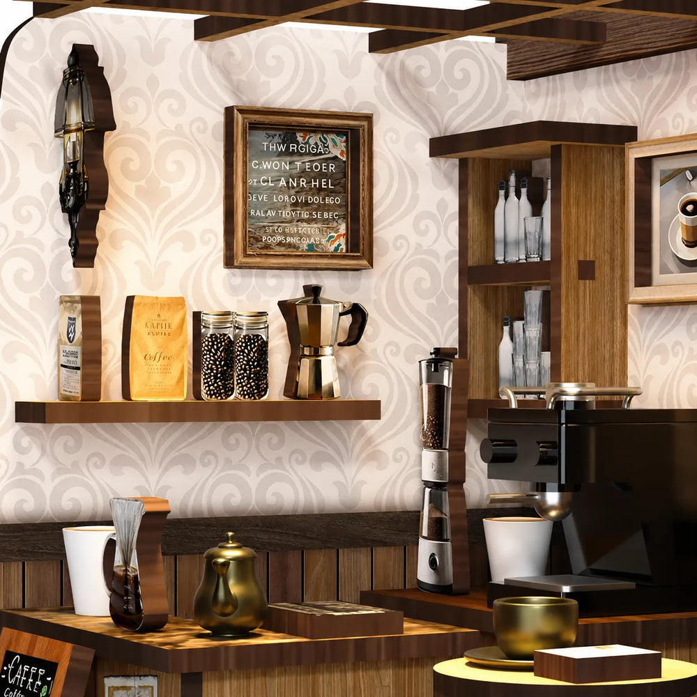 Rustic Wood & Vintage Décor — 1987 Country Café DIY Miniature Kit