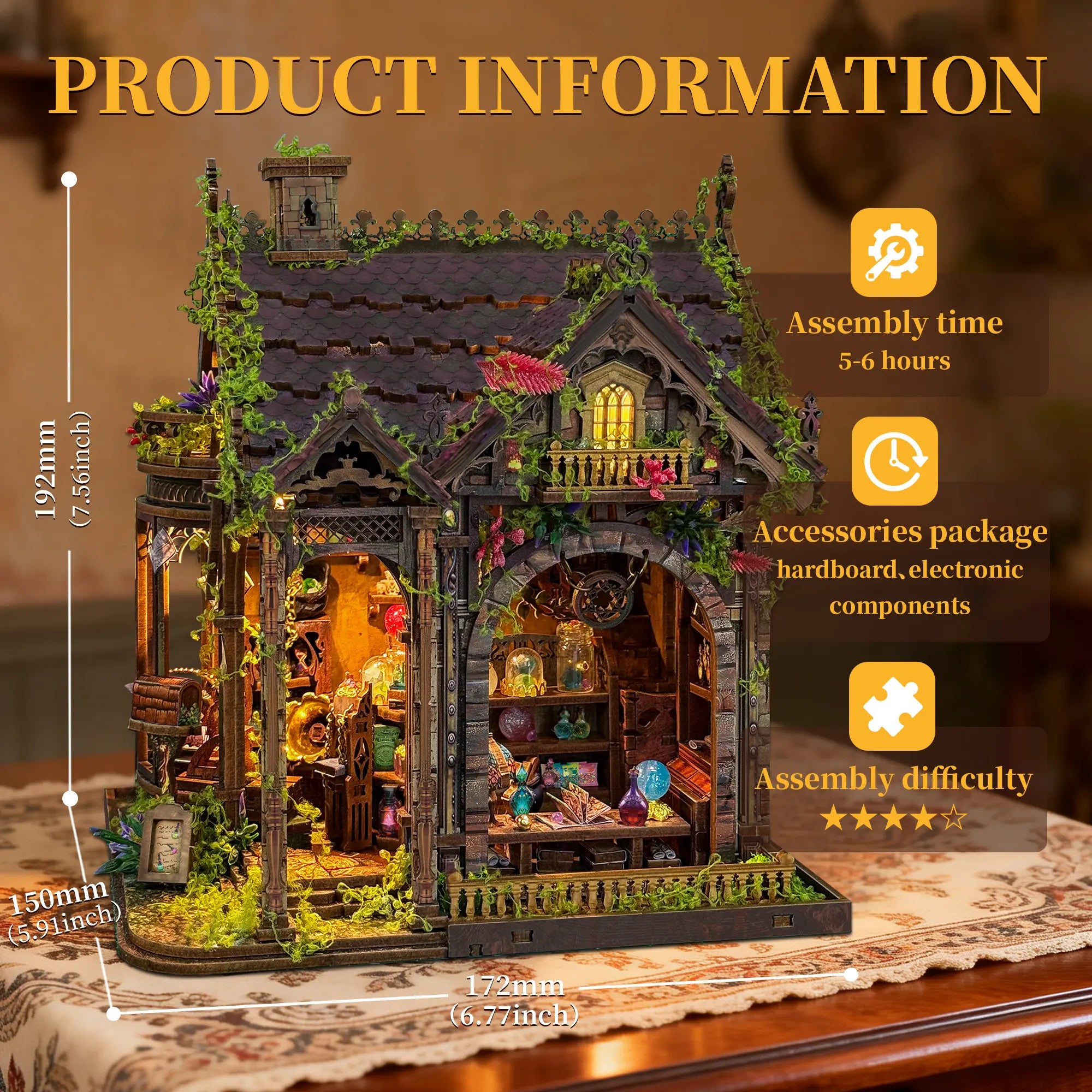 Myriad Realms Club DIY Mini House Kit l DIY Miniature Kit