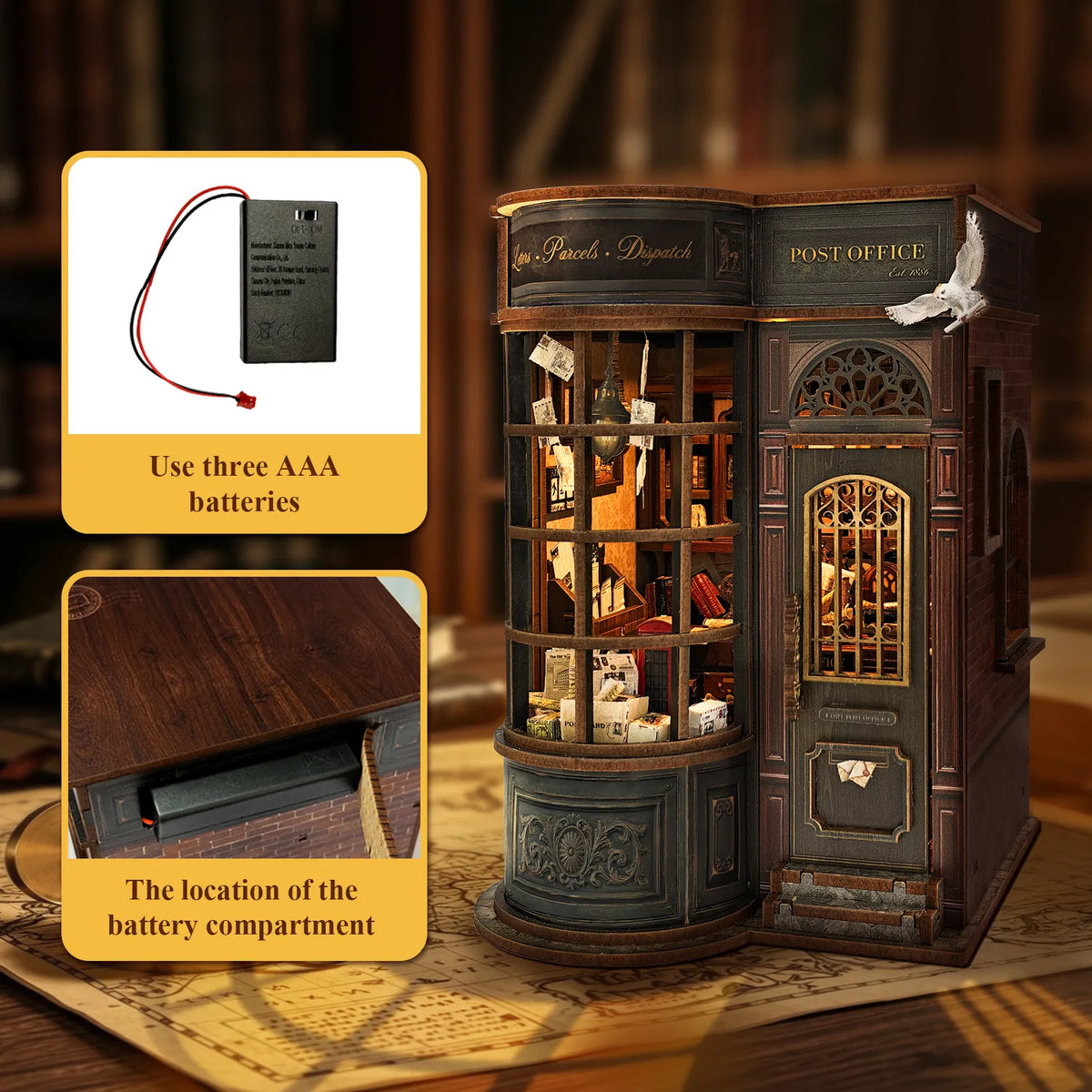 Night Owl Courier DIY Book Nook Kit - ROCOXIA
