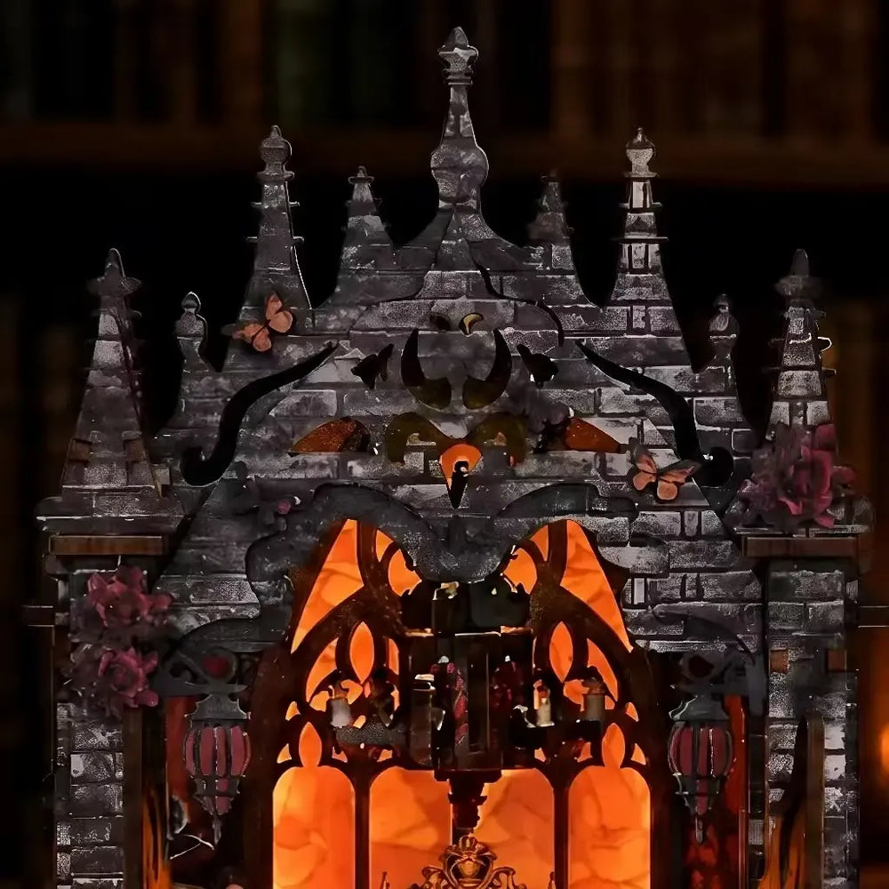 Ornate Gothic Rooftop Details — Dark Castle DIY Book Nook Kit