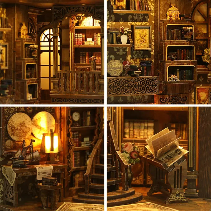Relaxing Hands-On Assembly — Ancient Book Collection Room DIY Book Nook Kit