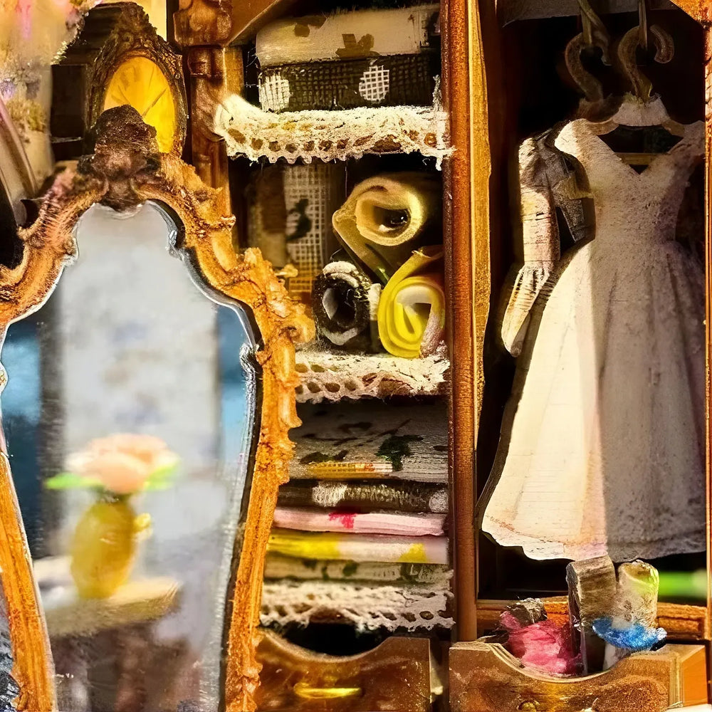 Ornate Gold-Framed Vintage Mirror — Dream Dress Studio DIY Miniature Kit