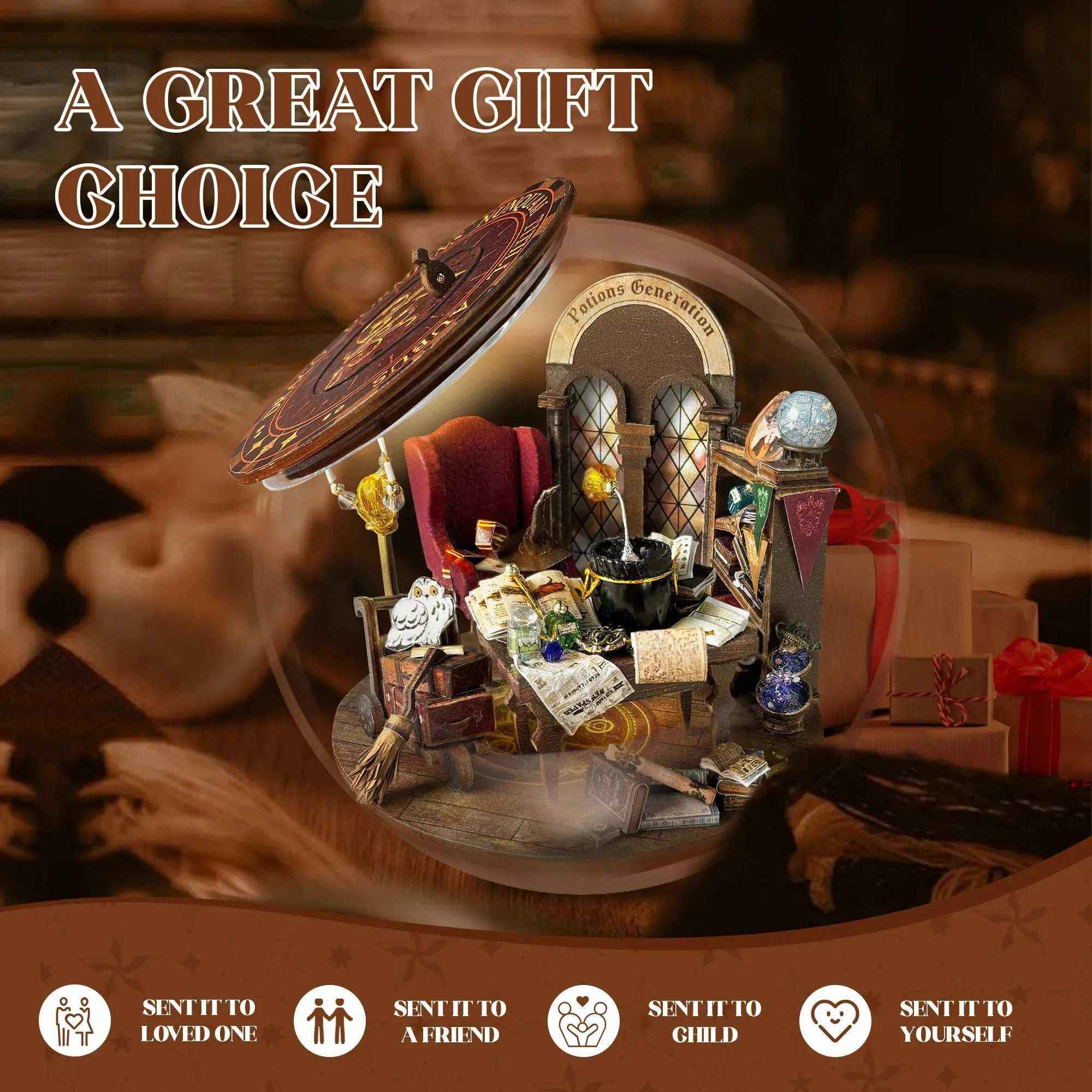 Rocoxia Underground Potion Castle DIY Miniature Dollhouse Kit - Rocoxia