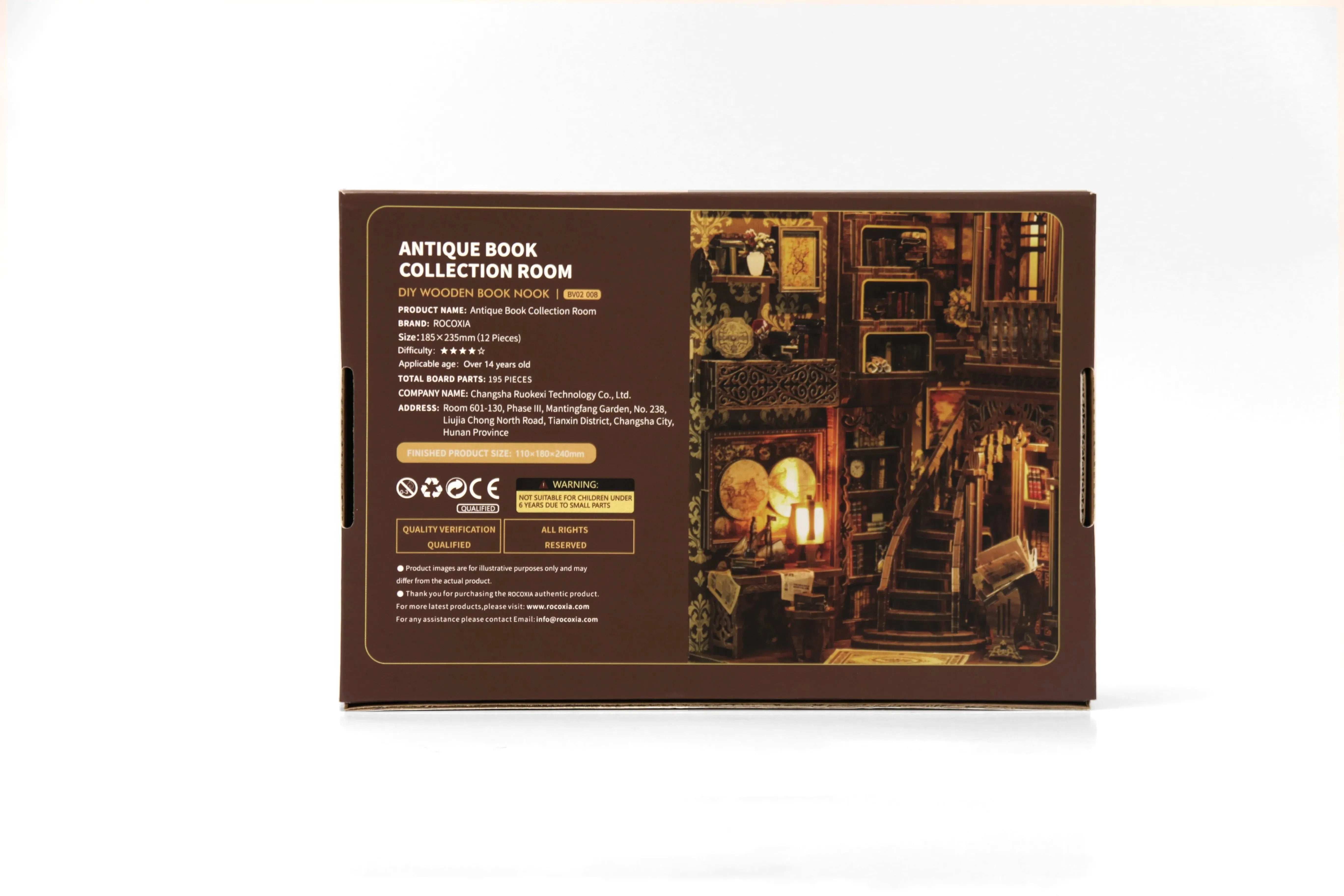 Rocoxia Ancient Book Collection Room DIY Book Nook Kit(Dust cover included) - Rocoxia