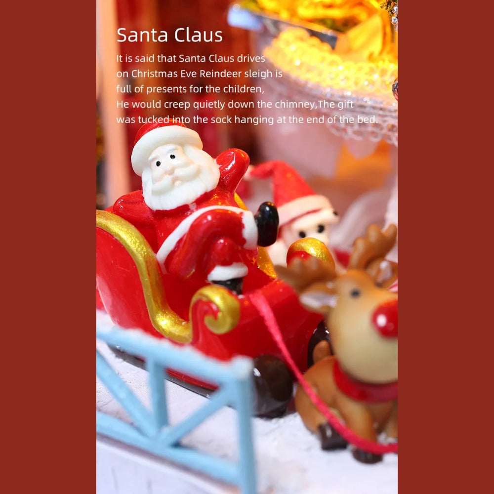 Christmas Snowy Night DIY Miniature Dollhouse Kit - ROCOXIA