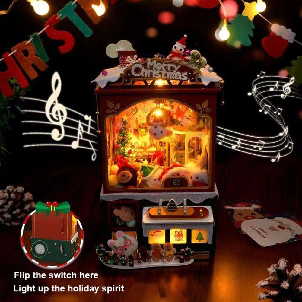 Christmas Crane Game Book Nook Kit - ROCOXIA