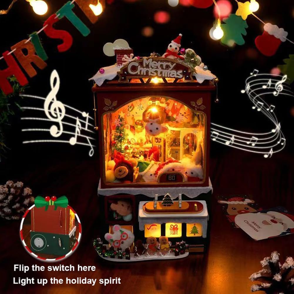 Rocoxia Christmas Crane Game Book Nook Kit - Rocoxia