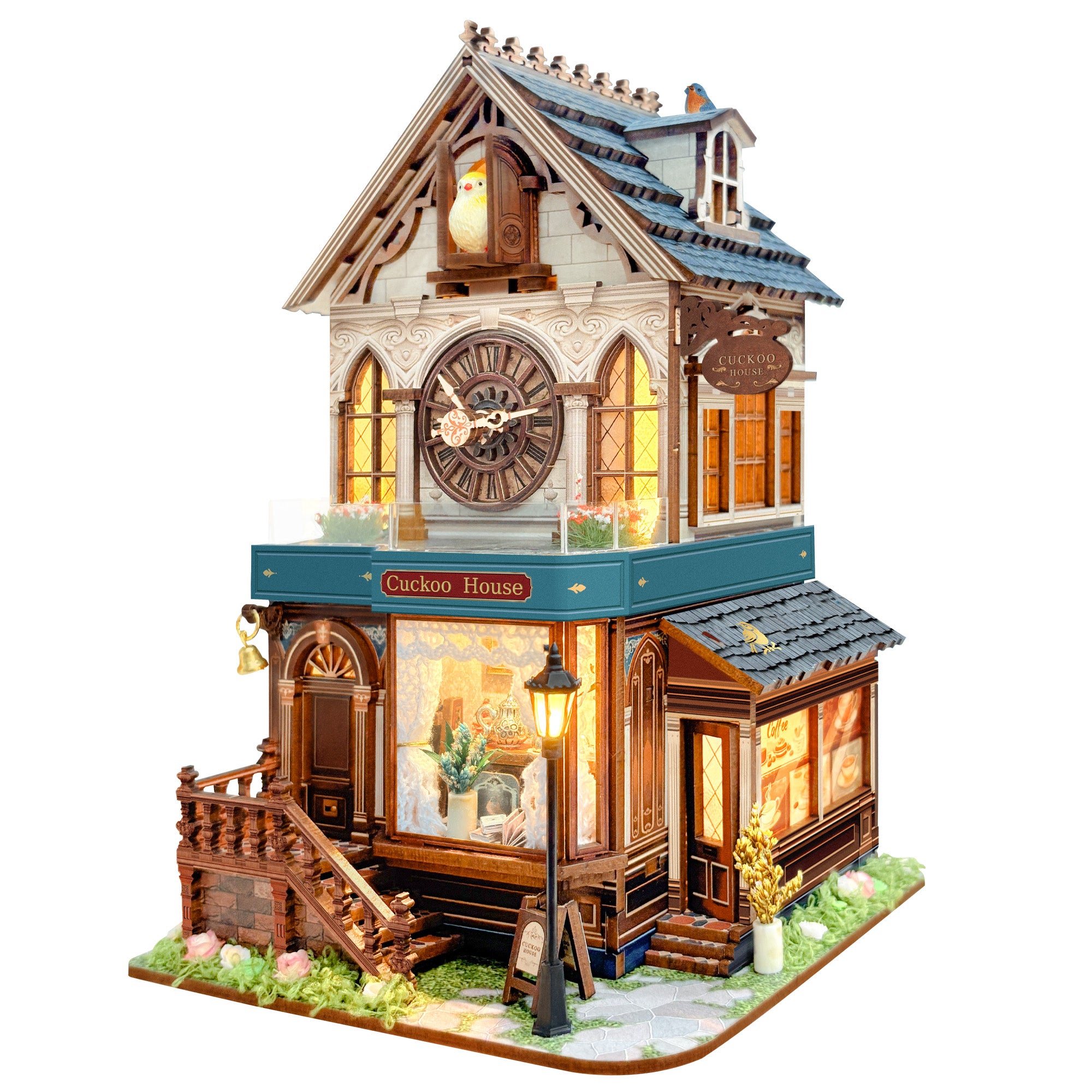 Cuckoo Clock House | Mechanical 3D Wooden Puzzle Kit - ROCOXIA