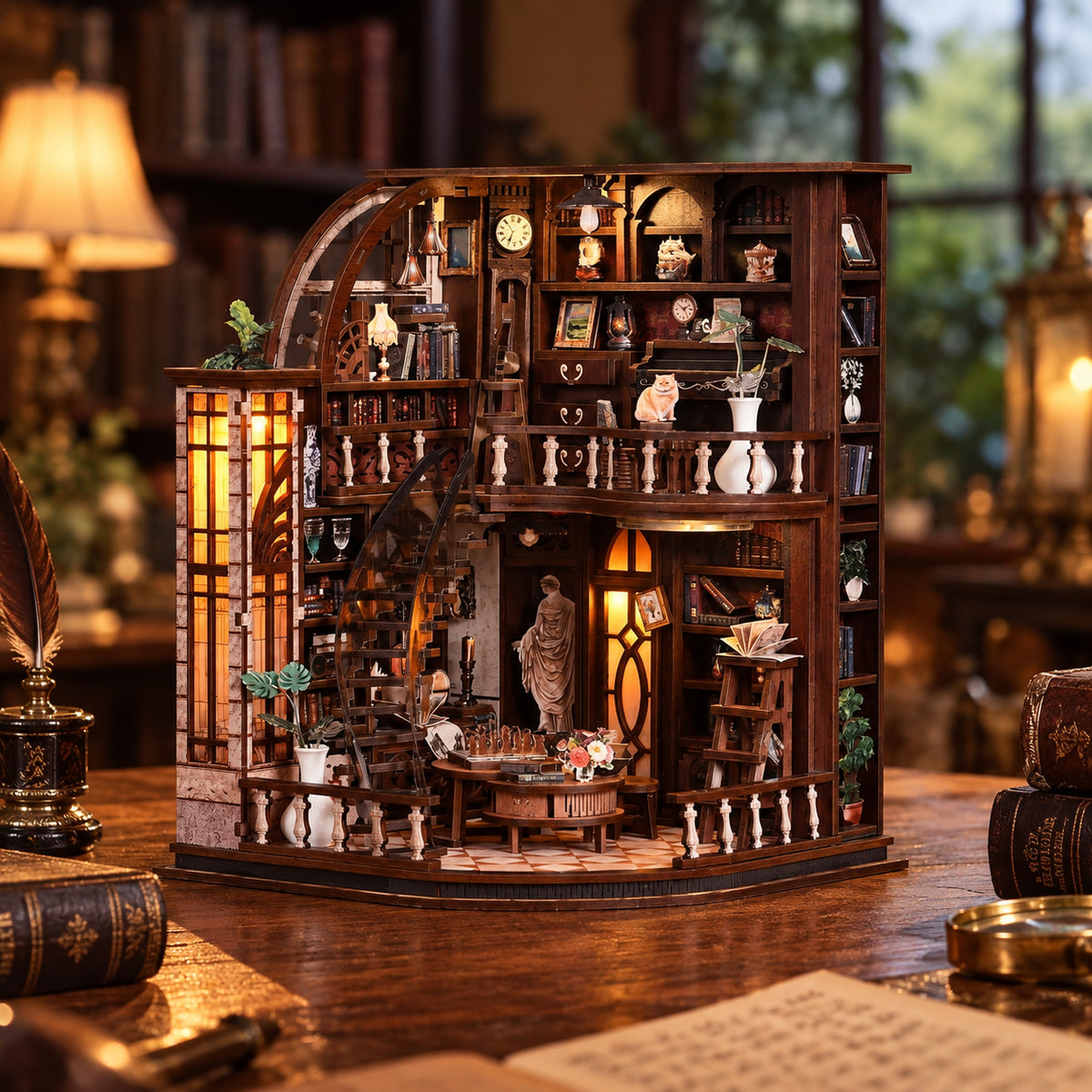 Bacchus Bookstore DIY Mini House Kit l DIY Miniature Kit