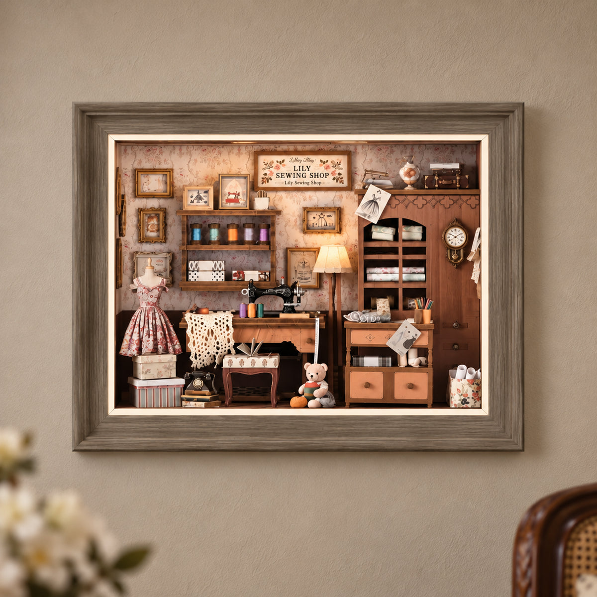 Lily's Nähladen DIY Bücherregal-Einsatz Bausatz