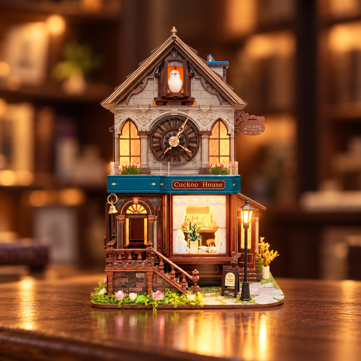 Cuckoo Clock House Mechanical 3D Wooden Puzzle Kit