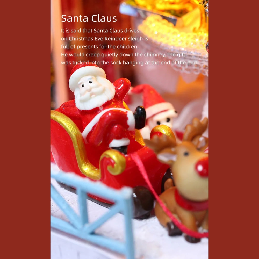 Christmas Snowy Night DIY Miniature Dollhouse Kit - ROCOXIA