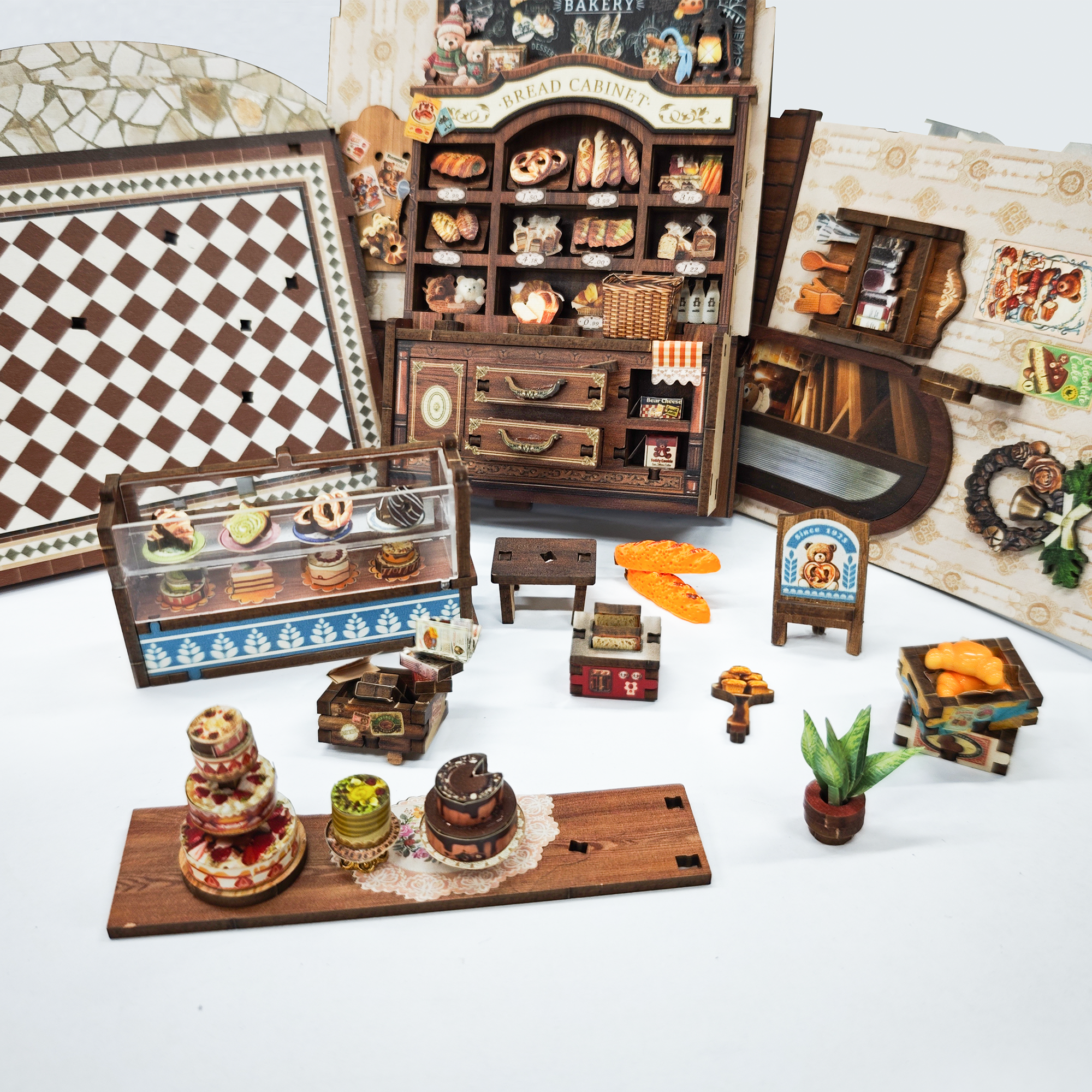 Rocoxia Bear Bakery DIY Book Nook Kit - Rocoxia