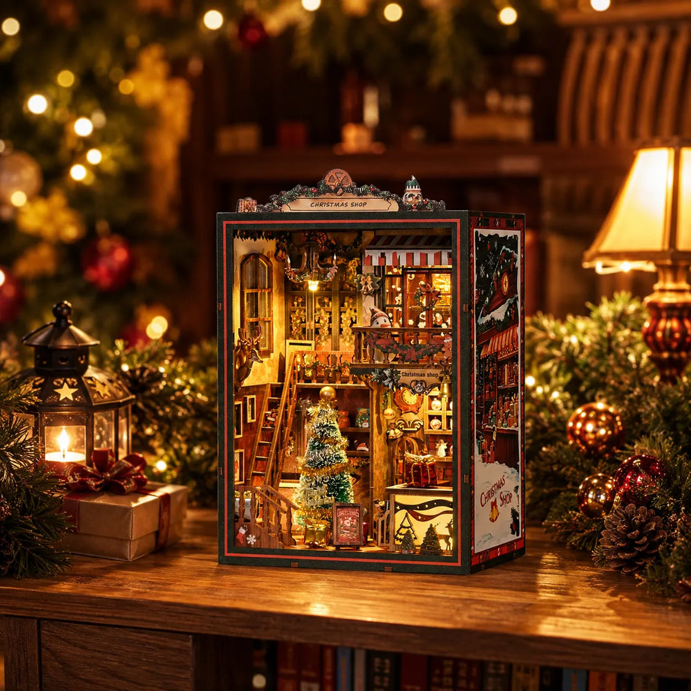 Festive Christmas Shop — Christmas Shop DIY Book Nook Kit
