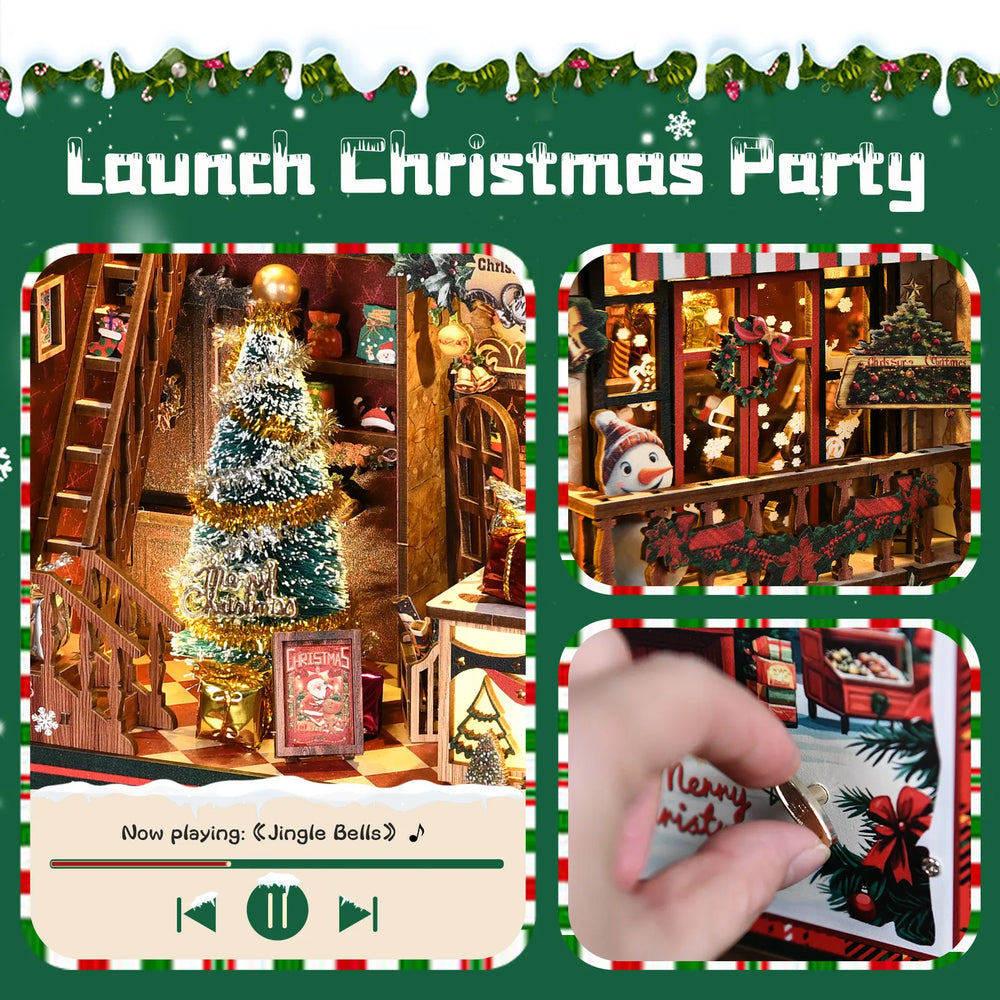 Built-In Christmas Melodies — Christmas Shop DIY Book Nook Kit
