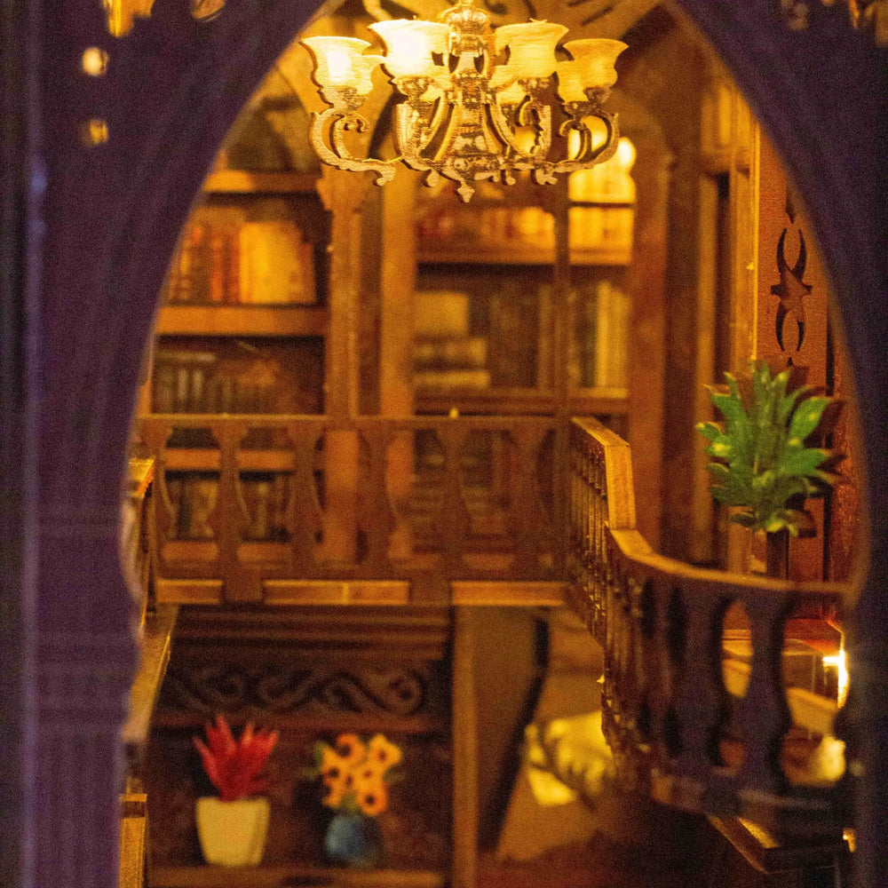 Grand Two-Story Library — Kit de Loisirs Créatifs de Coin Lecture avec Boîte à Musique - Bibliothèque