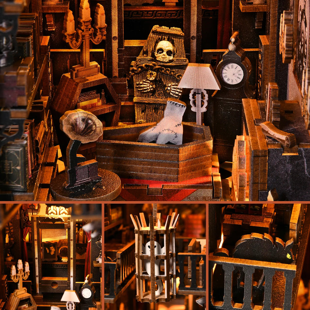 Creepy Details & Hidden Surprises — The Dark Family DIY Book Nook Kit