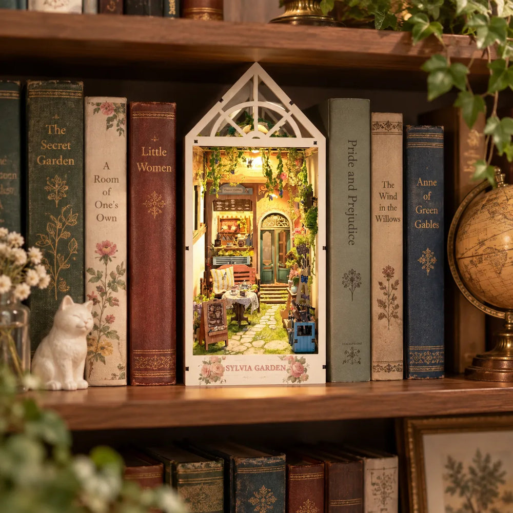 Bloom-Filled Garden Café Scene — Sylvia Garden DIY Book Nook Kit