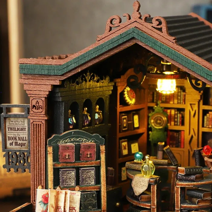 Multi-Shop Street Corner Layout — Kit Miniature DIY : La Librairie du Crépuscule