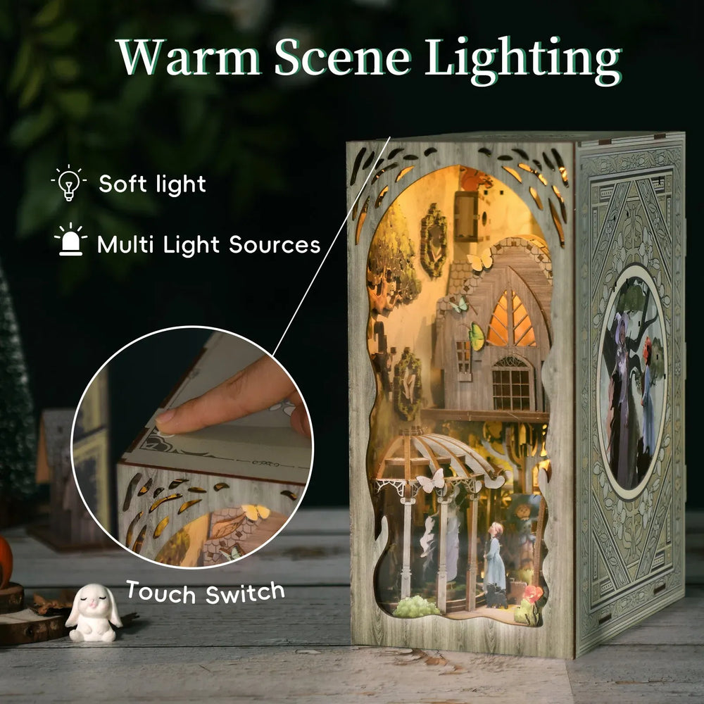 Touch-Activated Warm Lighting — Dorothy's Journey DIY Book Nook Kit