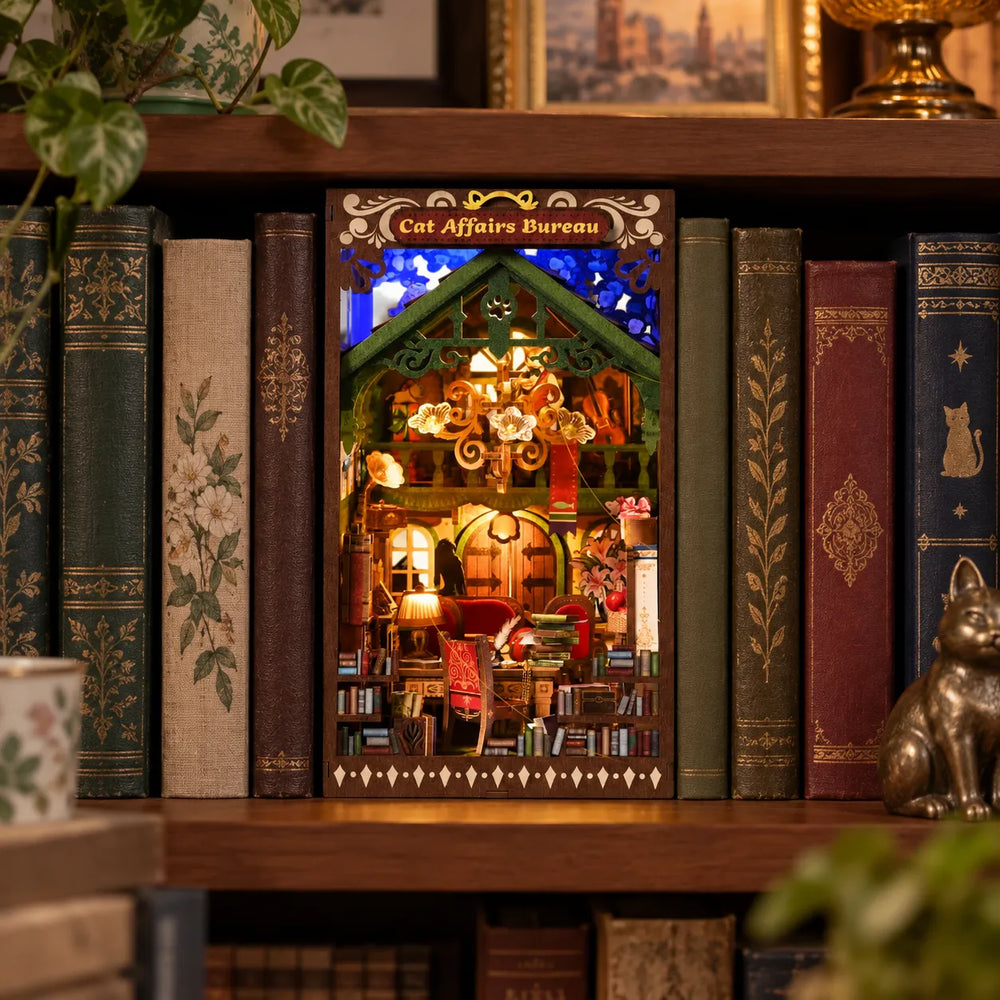 Whimsical Cat Affairs Bureau — Cat Affairs Bureau DIY Book Nook Kit