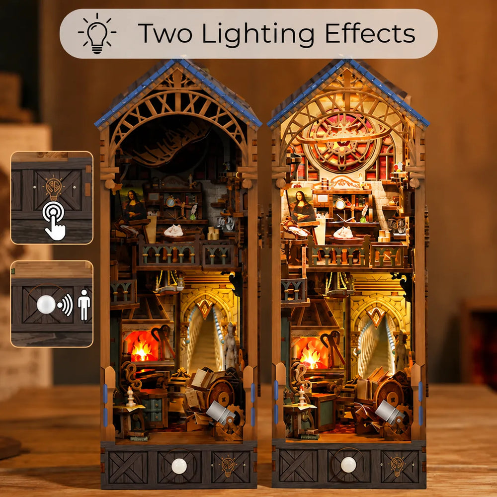 Touch & Motion-Sensor Lighting — Leonardo da Vinci DIY Book Nook Kit