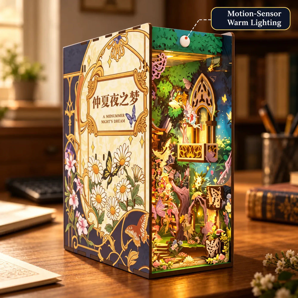 Motion-Sensing Warm Lighting — A Midsummer Night's Dream DIY Book Nook Kit