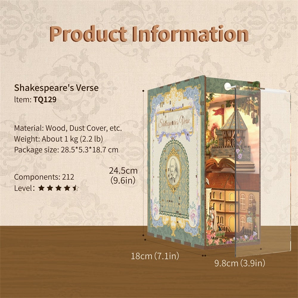 Shakespeare’s Verse DIY Book Nook Kit - ROCOXIA