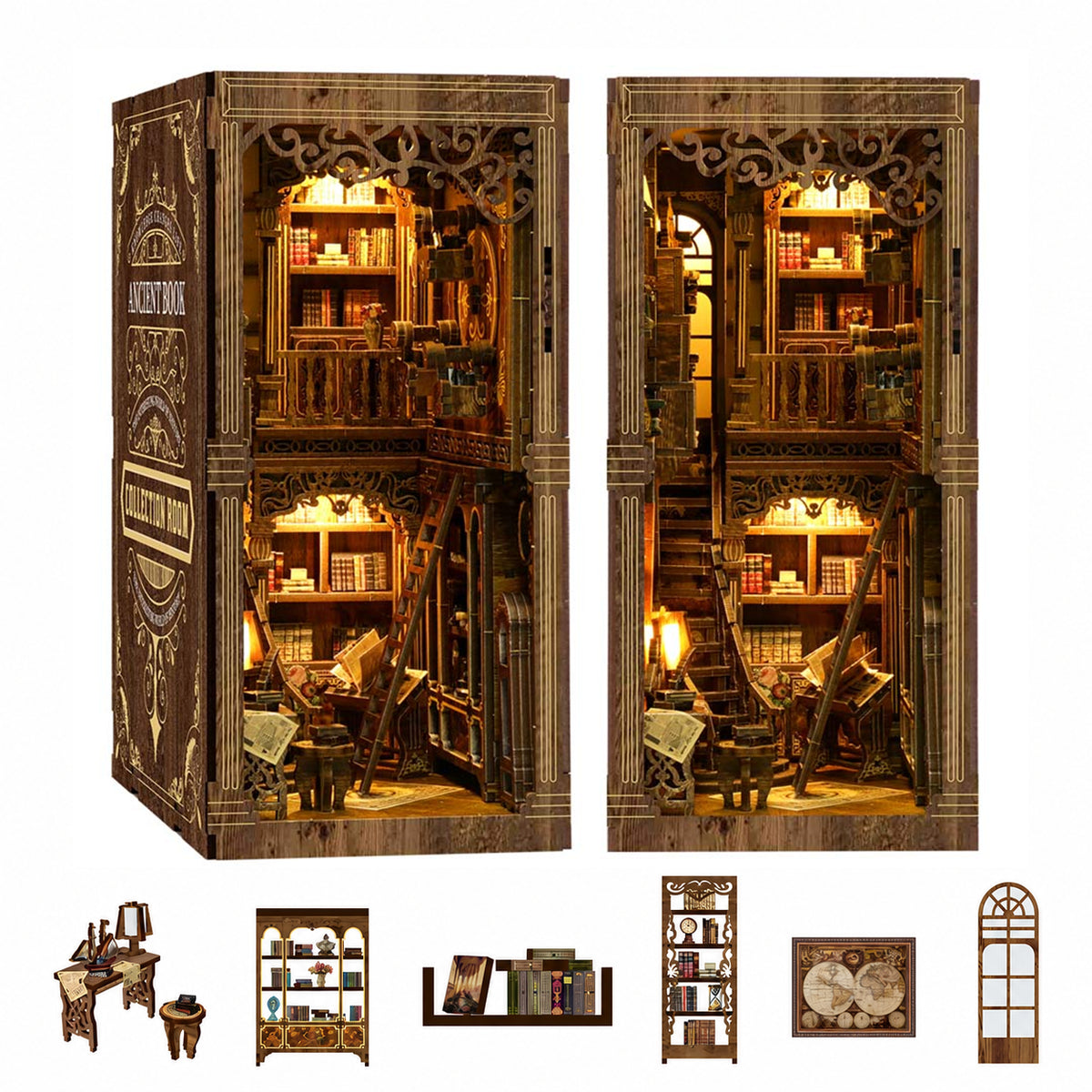 Ancient Book Collection Room DIY Book Nook Kit