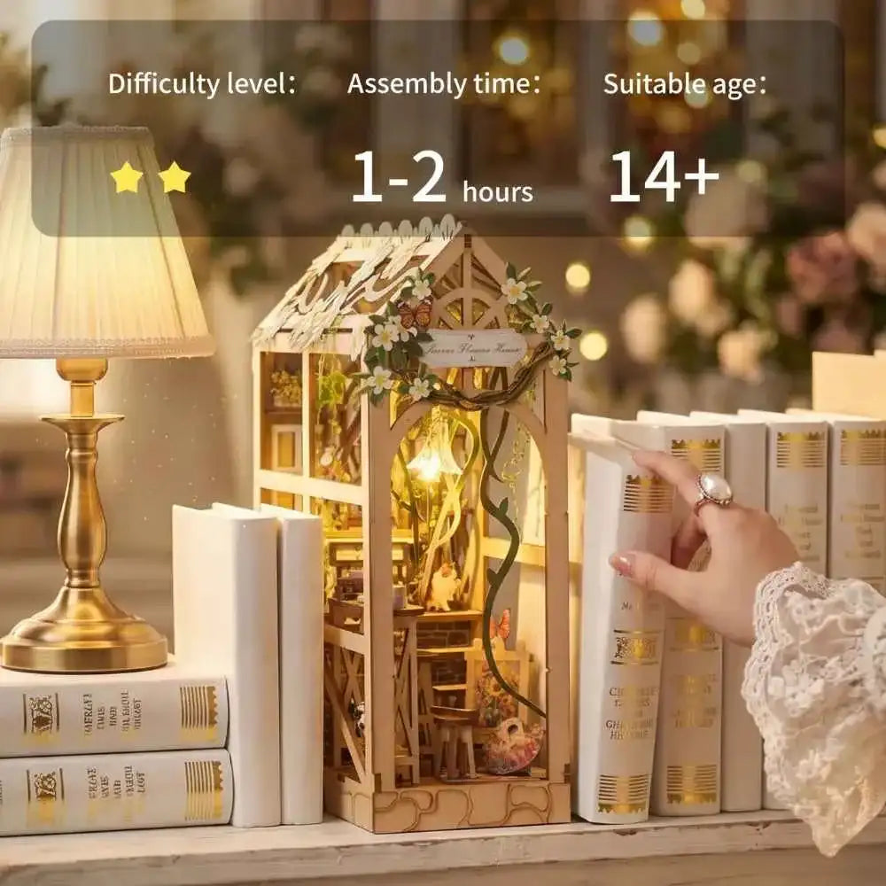 Serene Flower House DIY Book Nook Kit - ROCOXIA