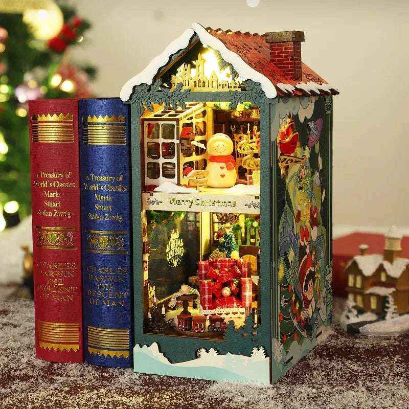 Rocoxia Santa's Cottage | Christmas Series DIY Book Nook Kit - Rocoxia