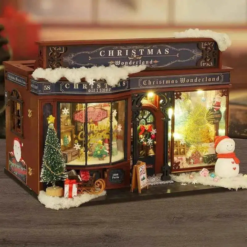 Christmas Wonderland DIY Miniature Dollhouse Kit - Magical Holiday Fun - ROCOXIA