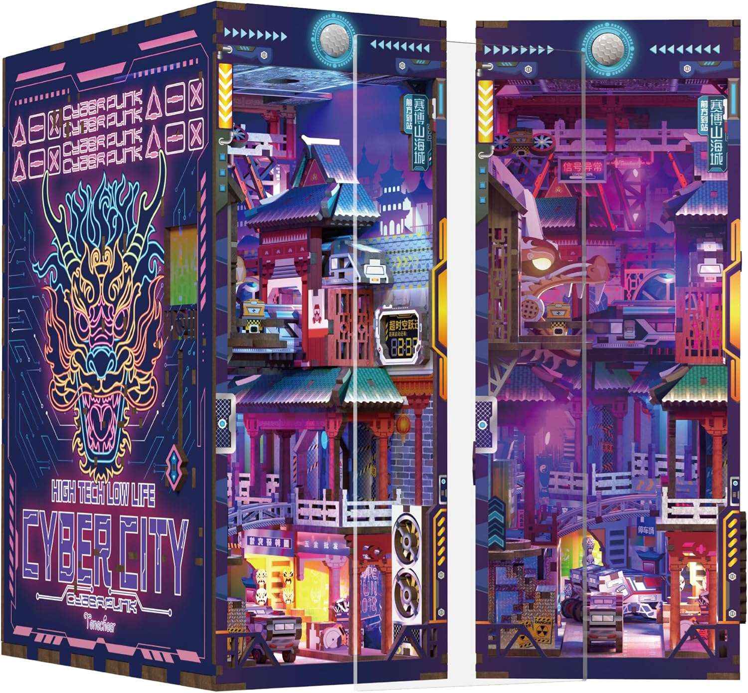 Rocoxia Cyber City DIY Book Nook Kit - Rocoxia