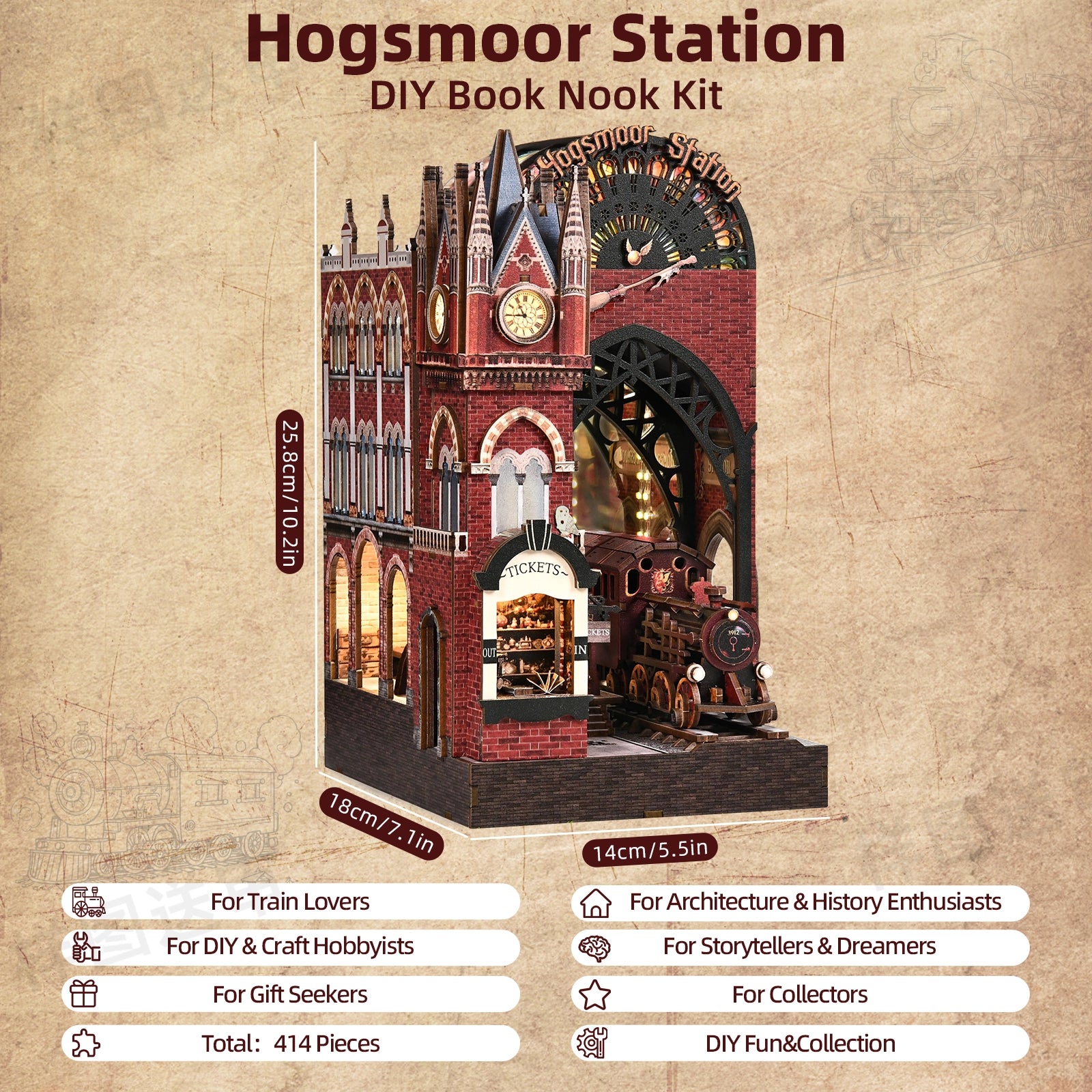 Hogsmoor Station DIY Book Nook Kit