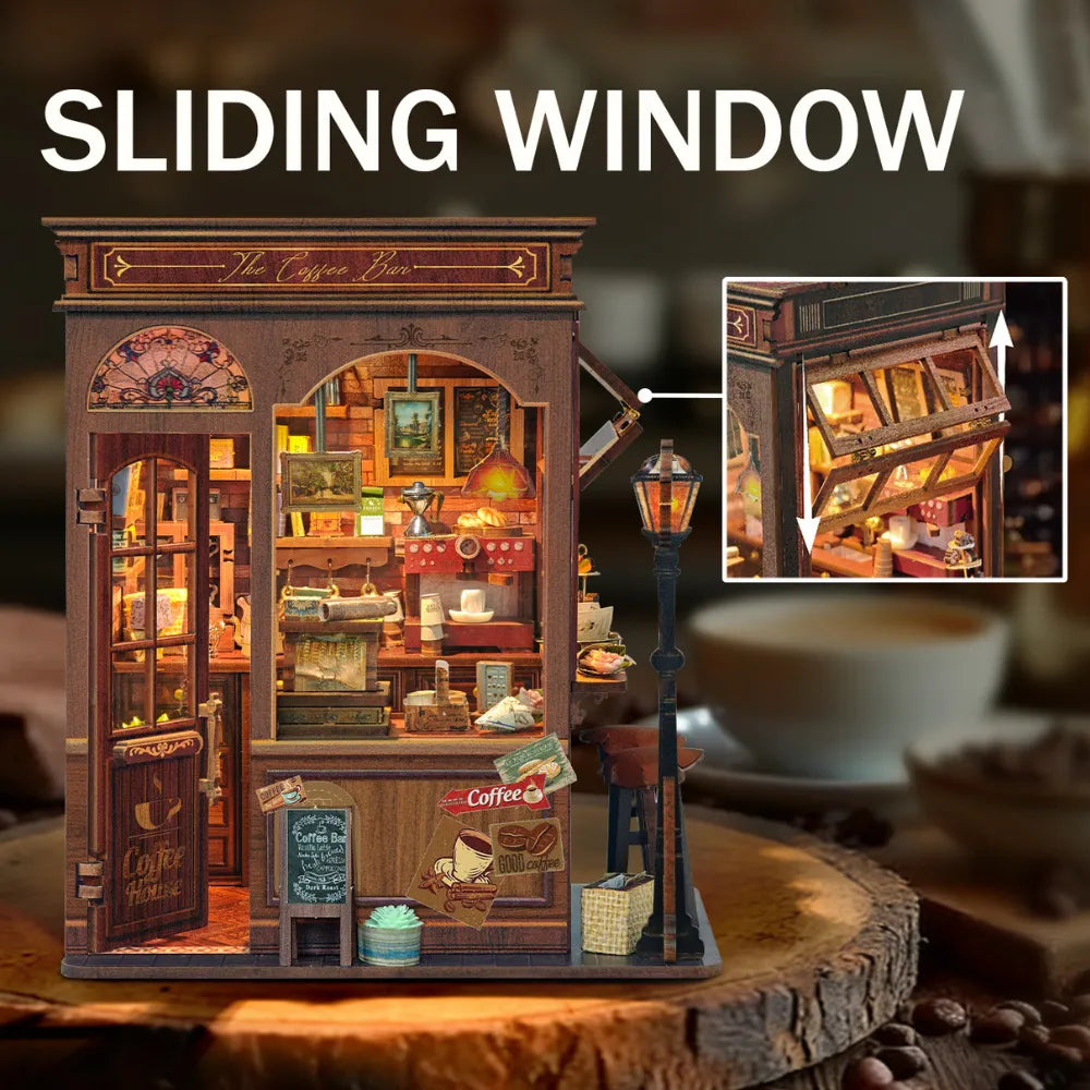 Morning Mist Café DIY Book Nook Kit - ROCOXIA