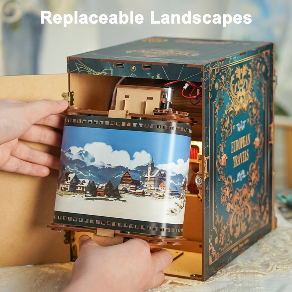 Train Cabin Series – European Travels Motion Scene DIY Book Nook Kit - ROCOXIA