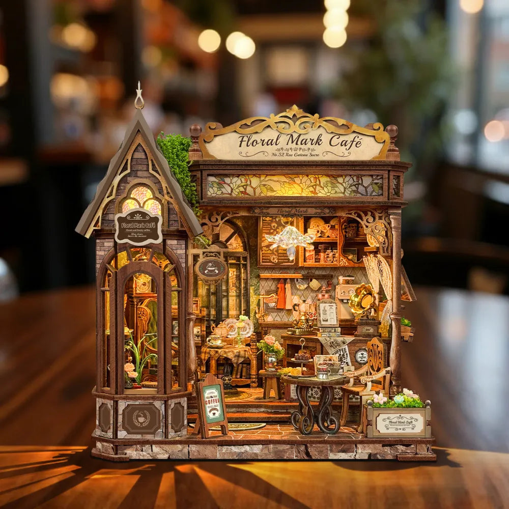 Floral Mark Café DIY Book Nook Kit - ROCOXIA