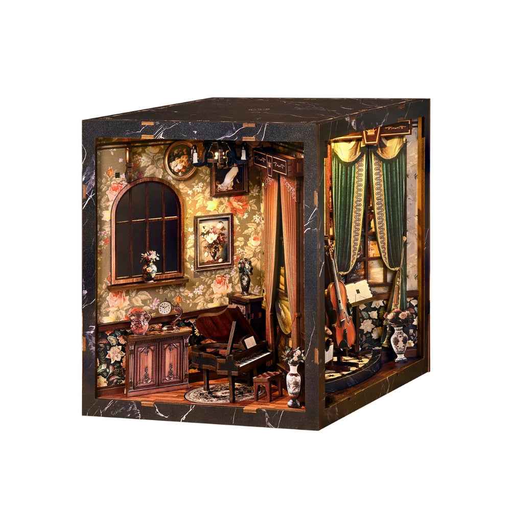 European Melody Music Instrument Box DIY Book Nook Kit