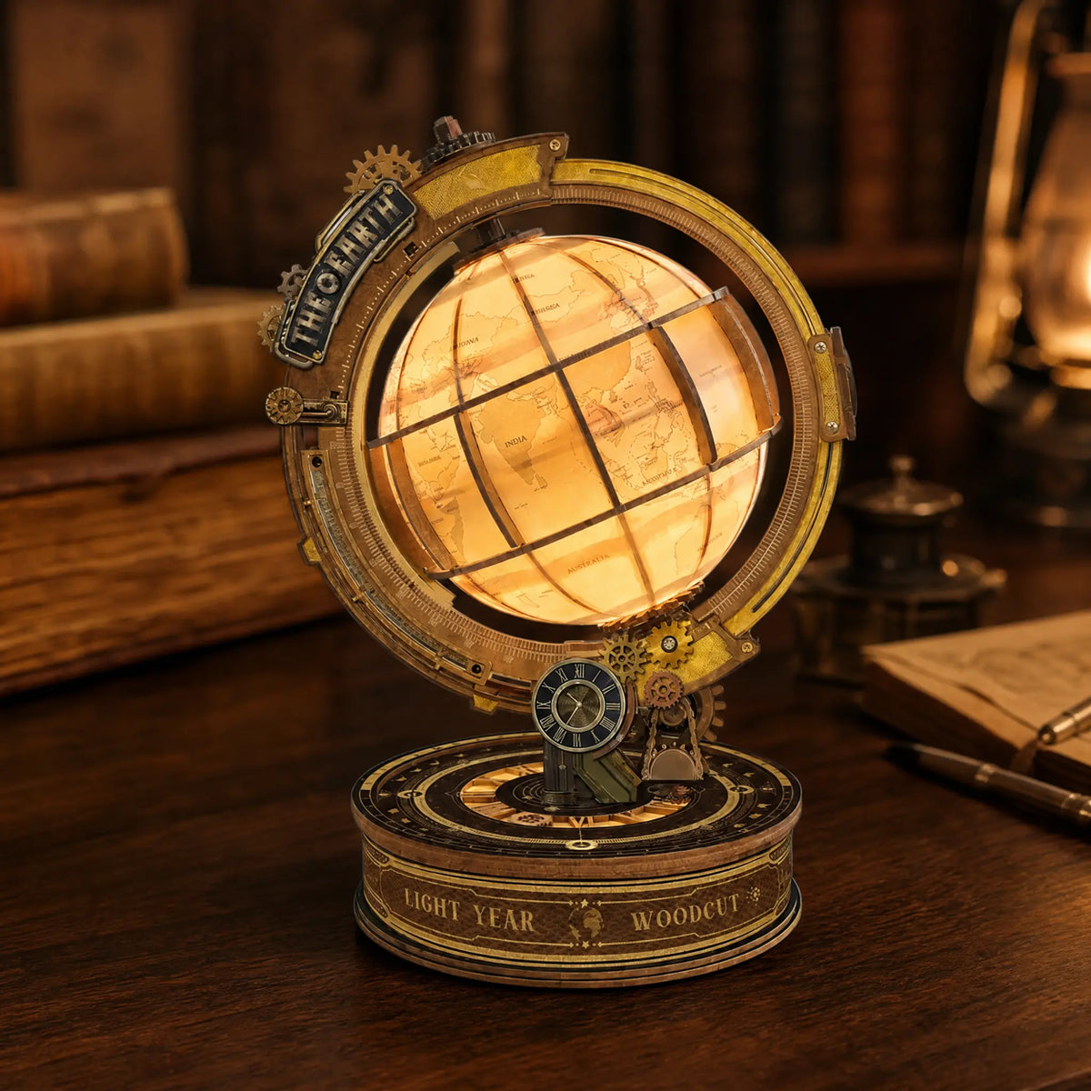Star Trail Globe DIY 3D Wooden Model