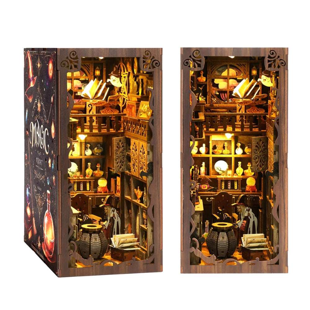 Magic Night book nook shown from two angles against a white background.
