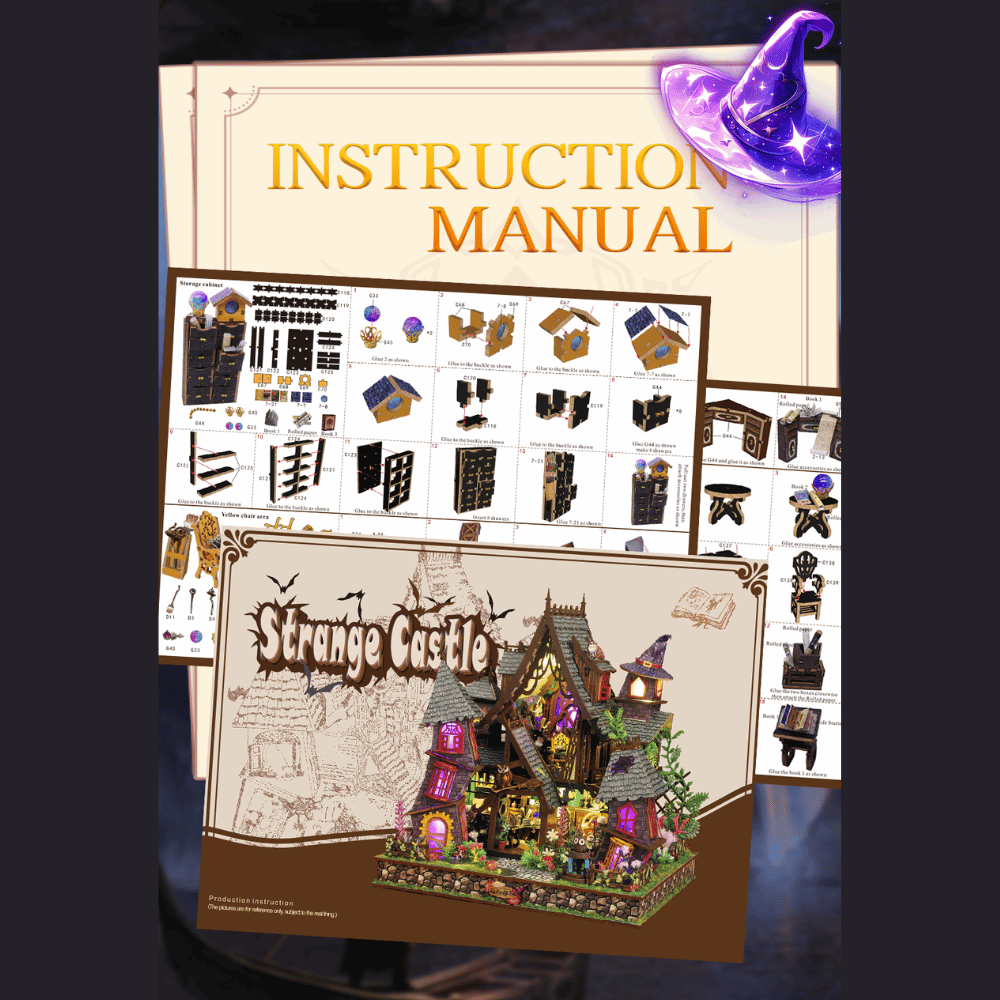 Strange Castle DIY Mini House Kit l DIY Miniature Kit - ROCOXIA